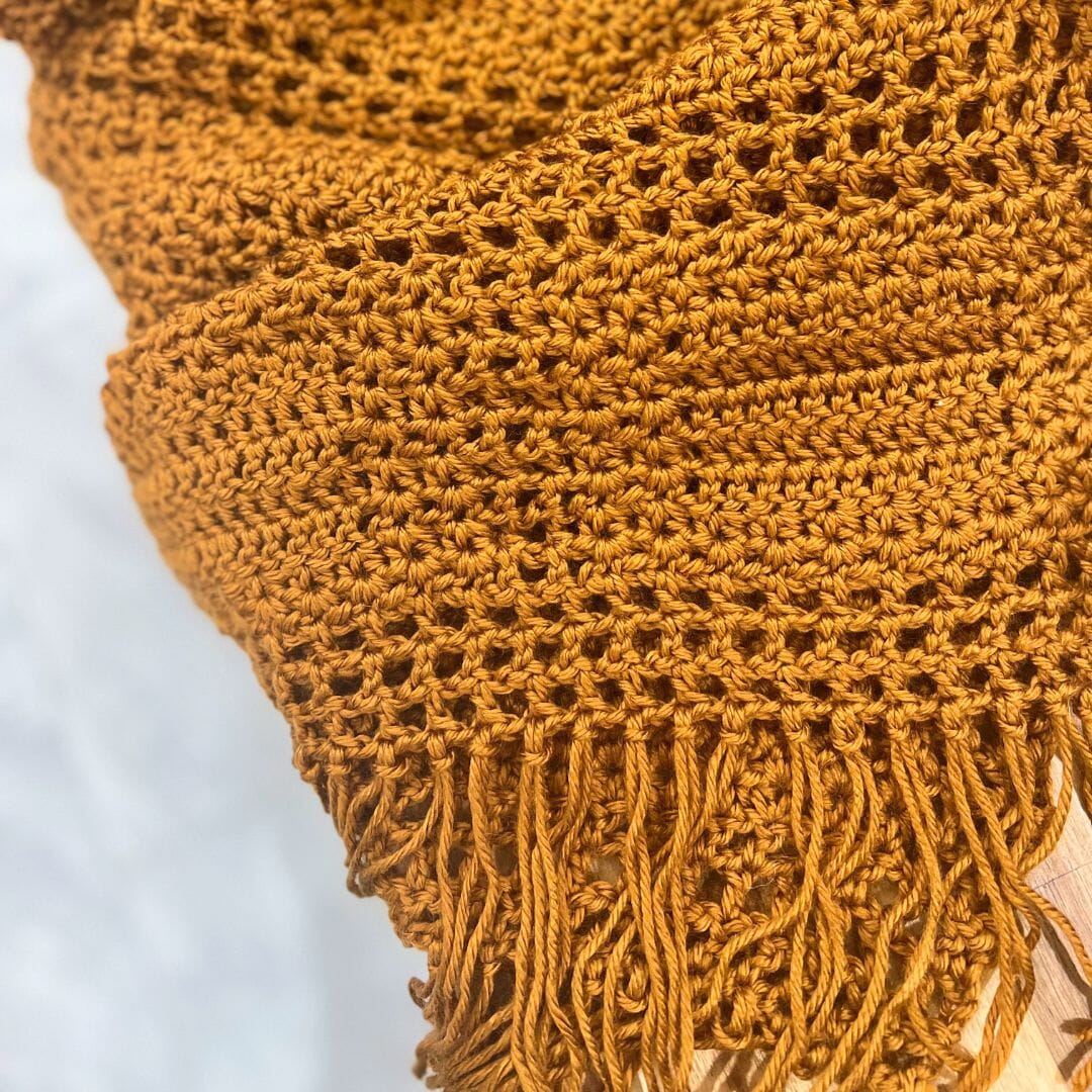 Free Crochet Pattern: Checkered Balance Shawl by YarnThrift