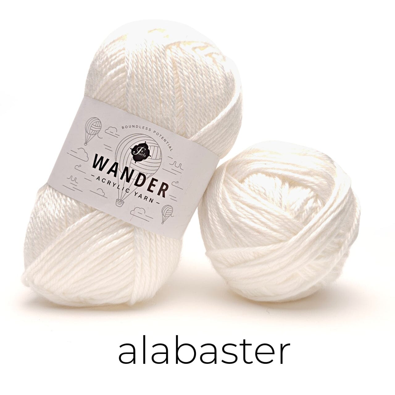 Wander Acrylic Yarn Yarn FurlsCrochet Alabaster