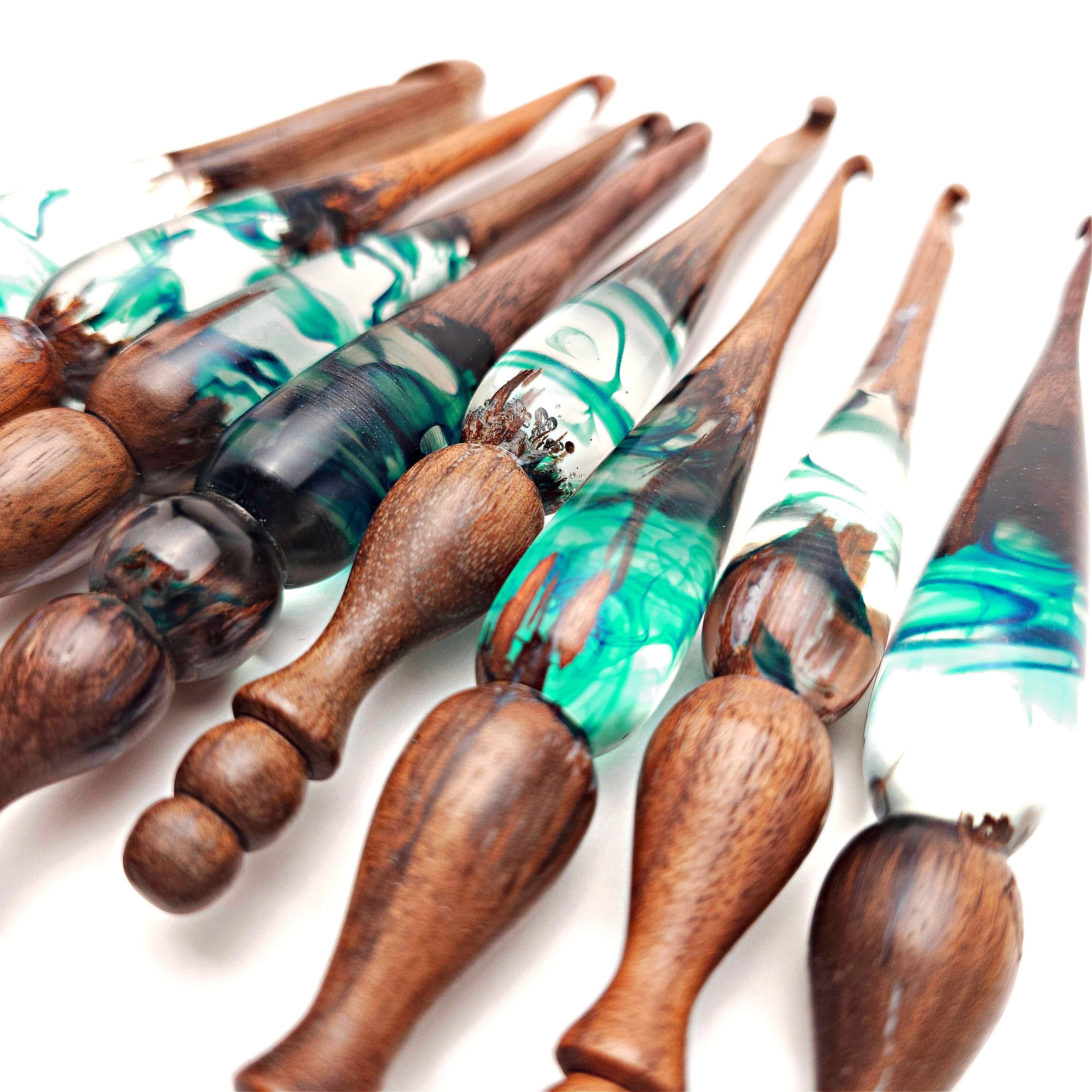 Limited Edition Walnut + Emerald Alpha Series Crochet Hook Crochet Hook FurlsCrochet