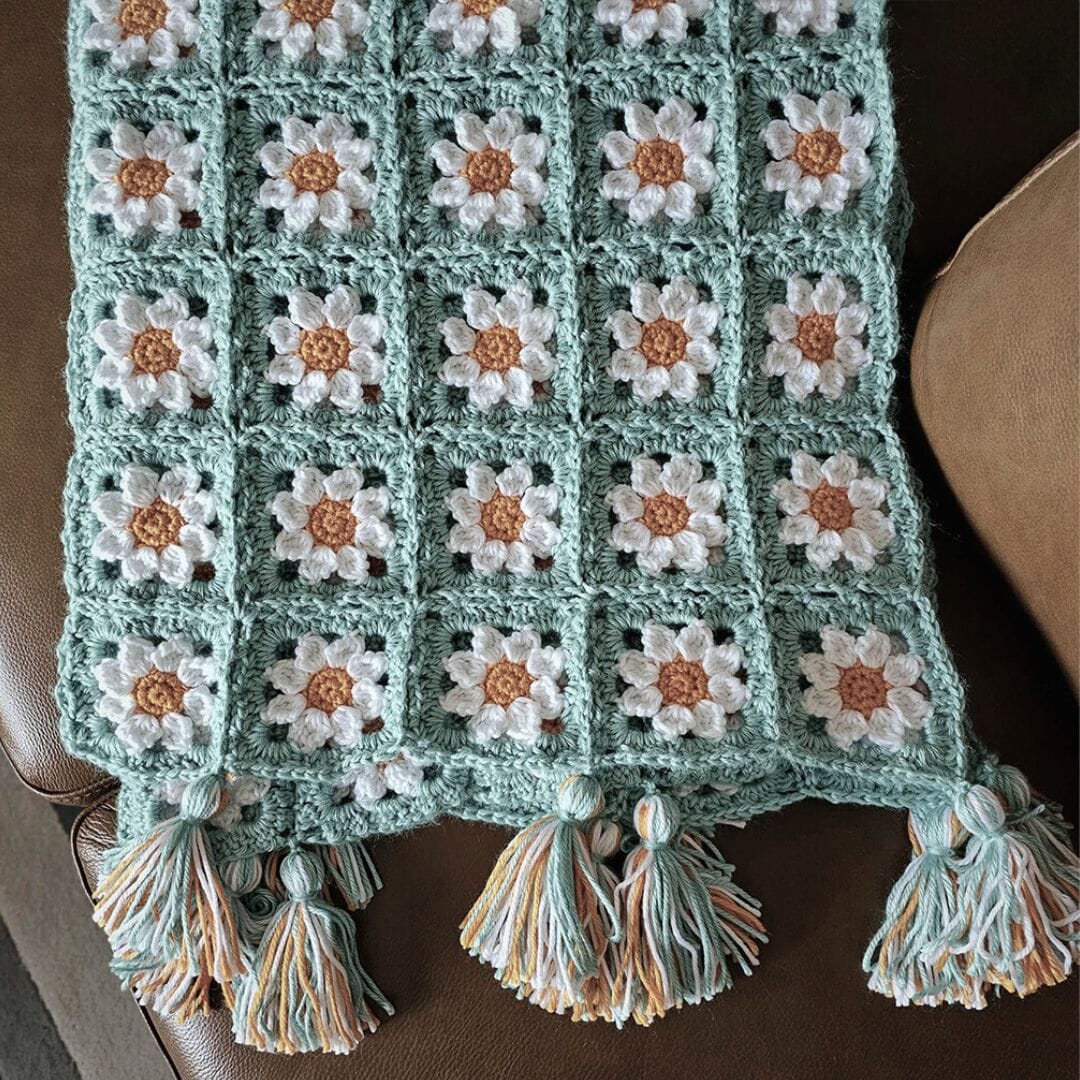Daisy Squares Throw Wander Kit Wander Pattern Kit FurlsCrochet