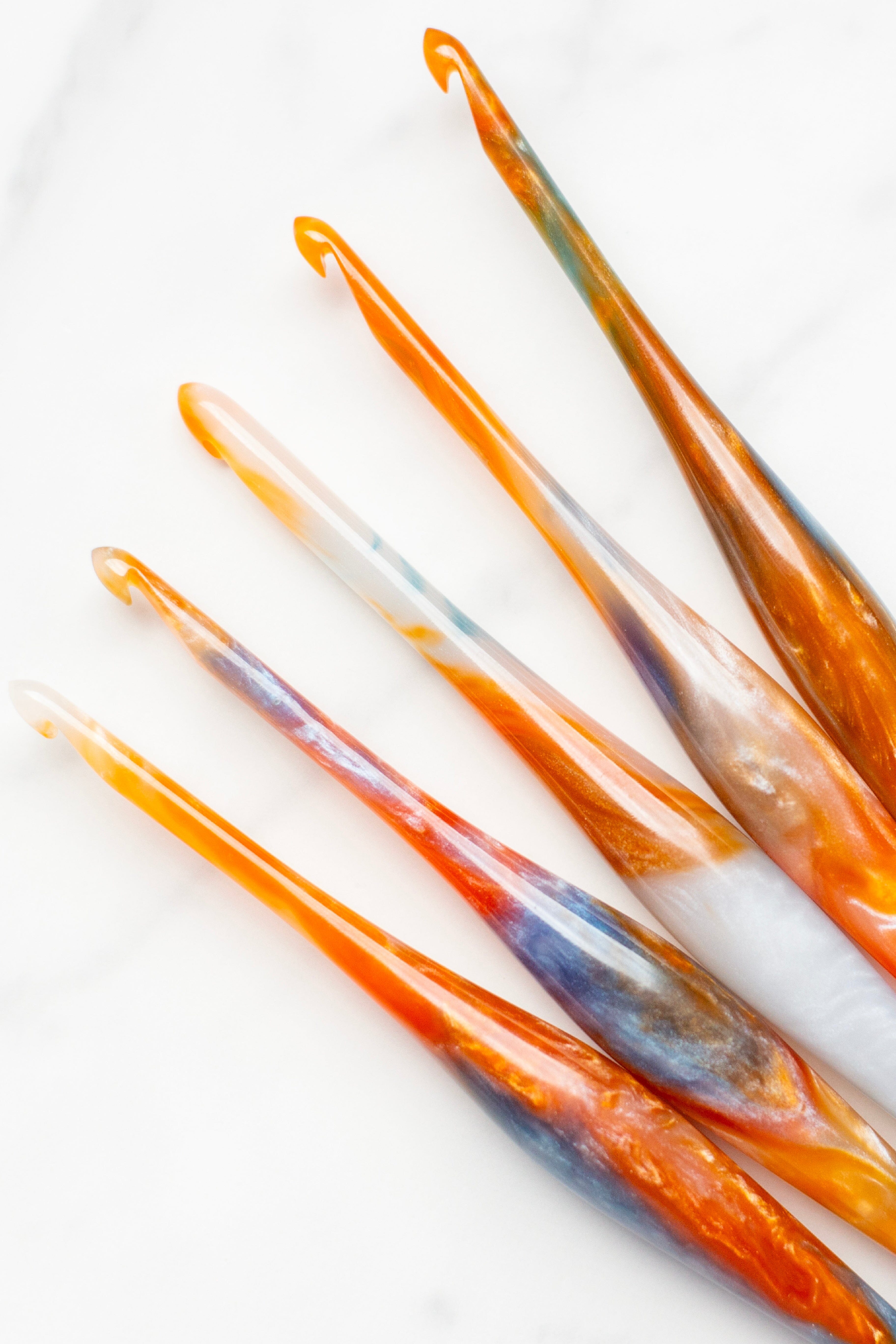 Limited Edition Ember Streamline Resin Crochet Hooks LE Streamline Resin FurlsCrochet