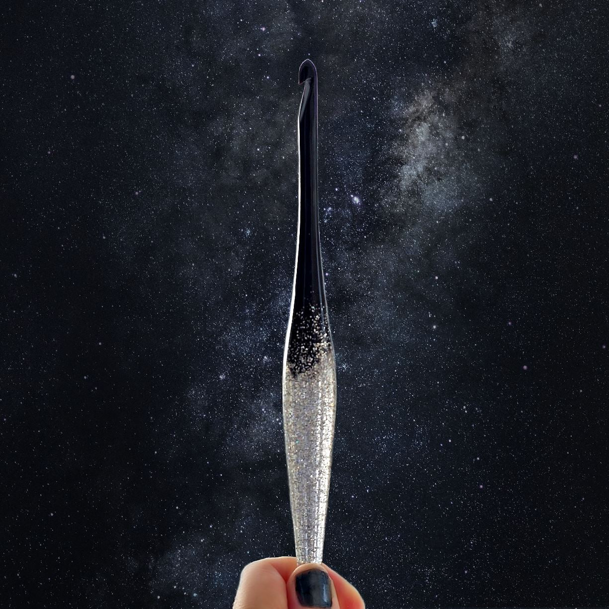 Moonlight Streamline Glitter Crochet Hooks Resin Crochet Hook FurlsCrochet