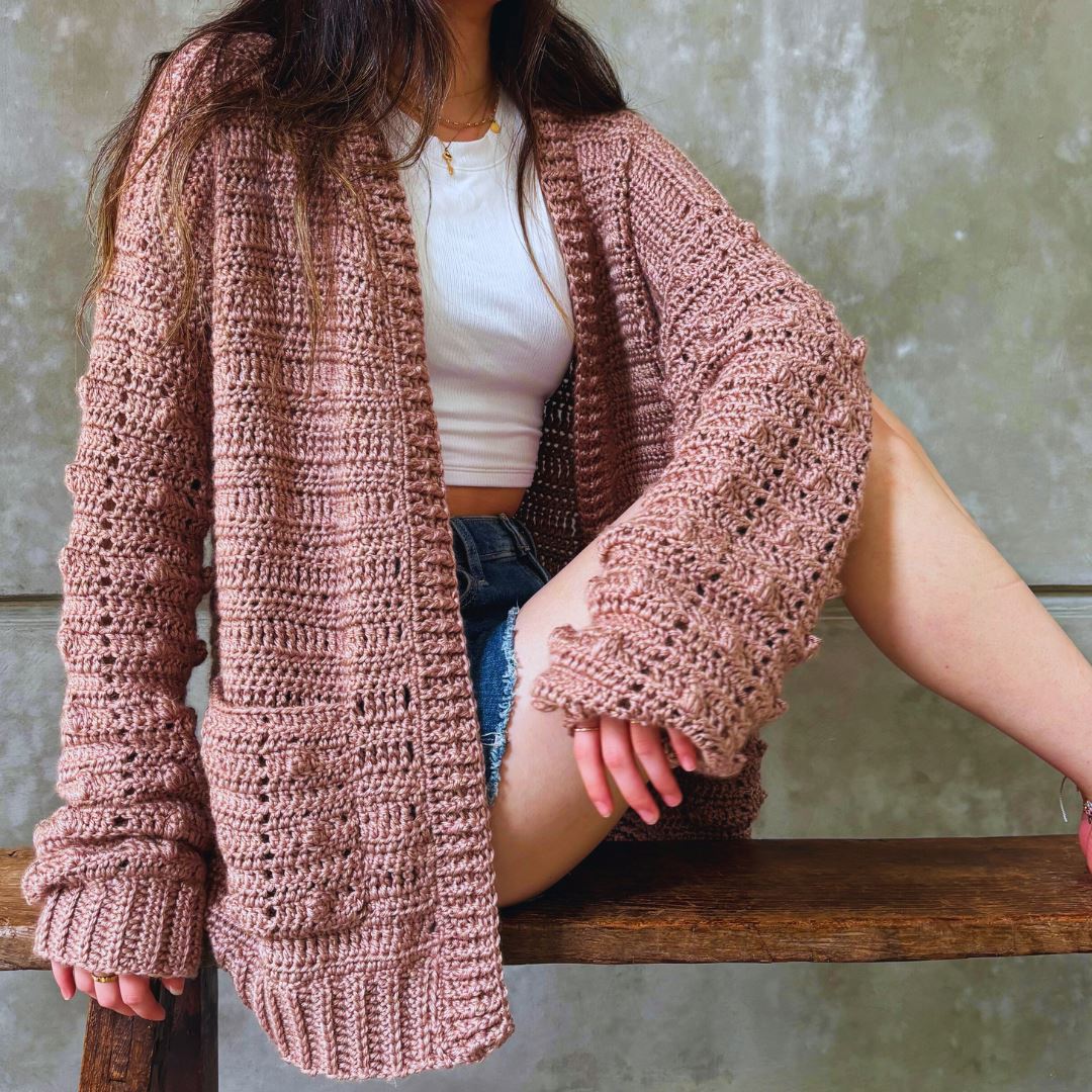 Free Crochet Pattern: Wanderers Relaxed Fit Crochet Cardigan by Molly & Ki from Kiks + Jack Crochet