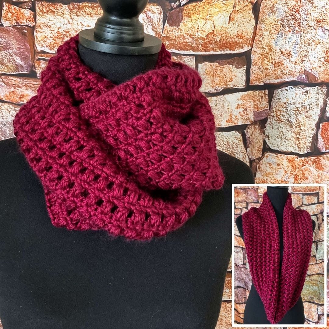 Free Crochet Pattern: Lustrous Winter Cowl