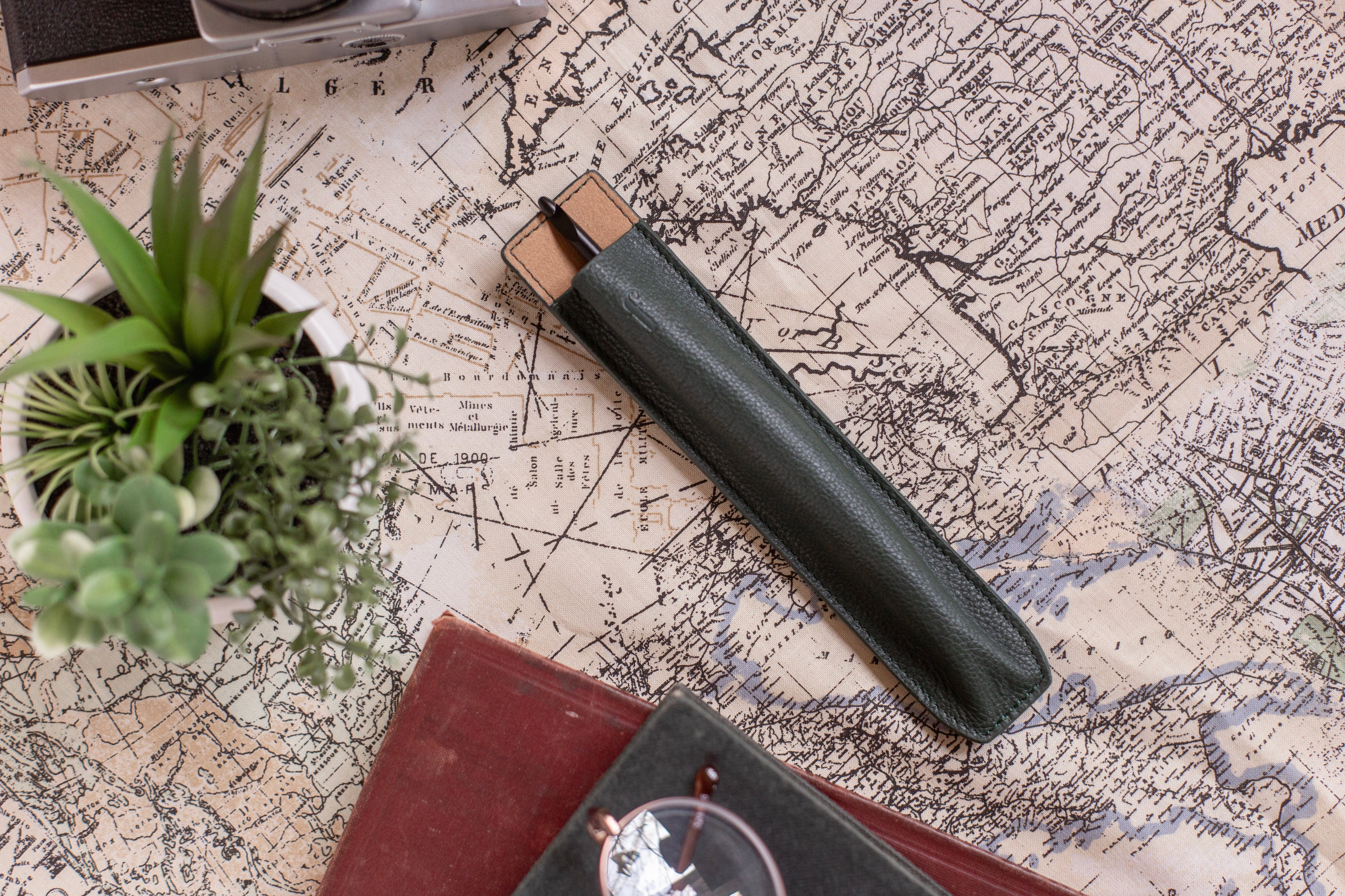 Companion Crochet Hook Sleeve in Leather Leather Accessories FurlsCrochet Evergreen 