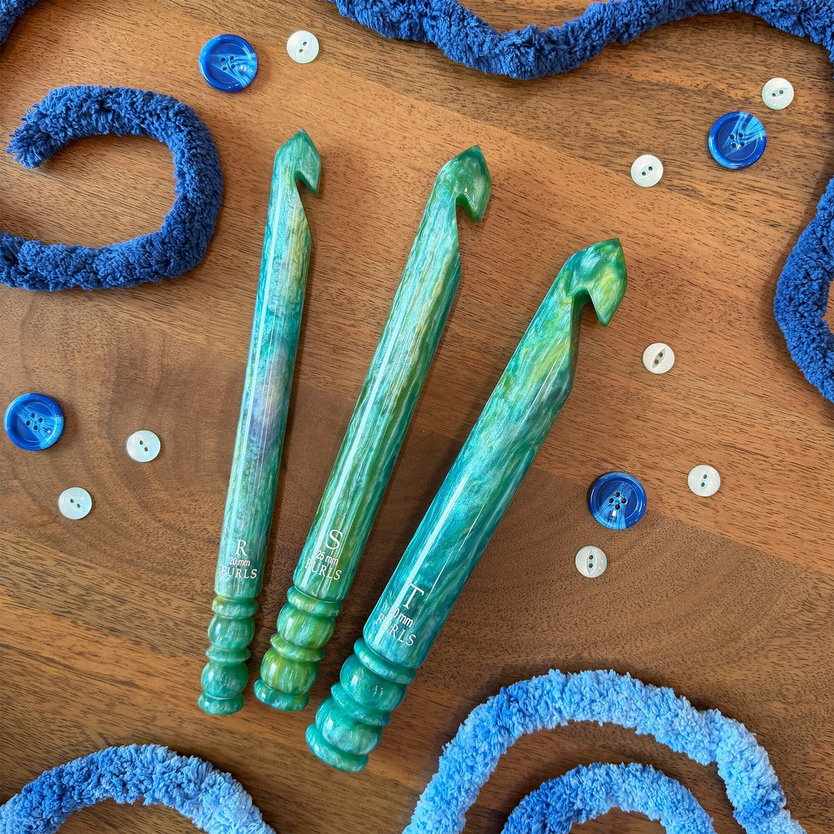 Seagrass Jumbo Resin Crochet Hooks Jumbo Crochet Hook FurlsCrochet 