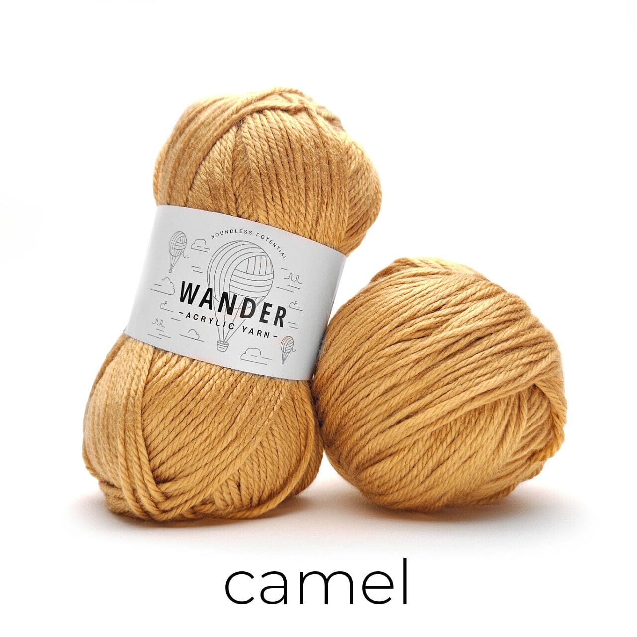 Wander Acrylic Yarn Yarn FurlsCrochet Camel 