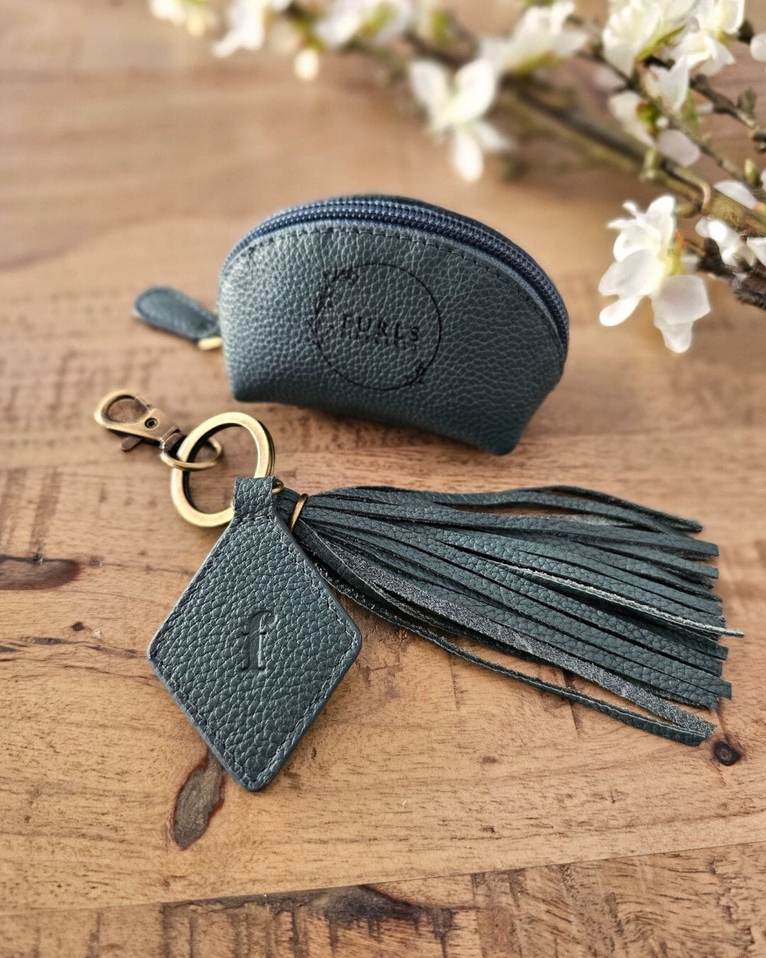 Clara Notions Pouch and Darcy Keychain Set Leather Accessories FurlsCrochet 