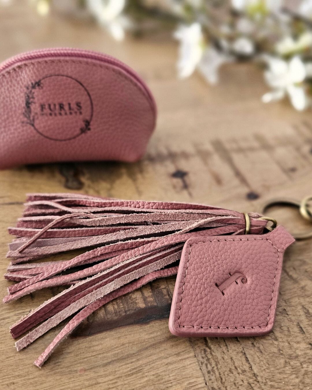 Clara Notions Pouch and Darcy Keychain Set Leather Accessories FurlsCrochet 